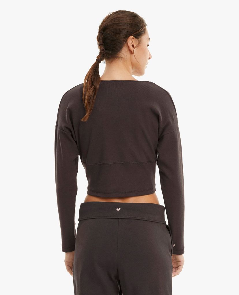 PUMA - Áo croptop nữ cổ V tay dài Train Exhale