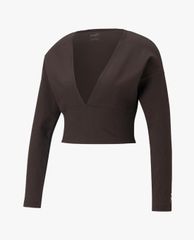 PUMA - Áo croptop nữ cổ V tay dài Train Exhale