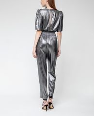 GIGI - Jumpsuits nữ cổ tròn ngắn tay Metalic Ribs