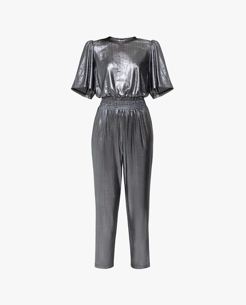 GIGI - Jumpsuits nữ cổ tròn ngắn tay Metalic Ribs