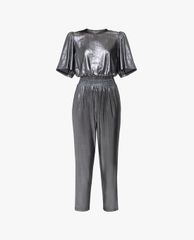 GIGI - Jumpsuits nữ cổ tròn ngắn tay Metalic Ribs