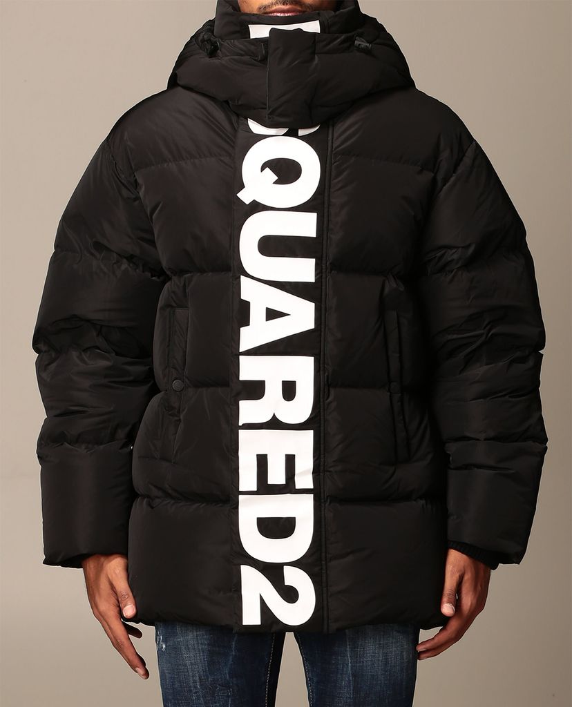 DSQUARED2 - Áo khoác bomber có mũ trùm Logo Down