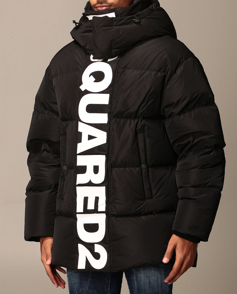 DSQUARED2 - Áo khoác bomber có mũ trùm Logo Down