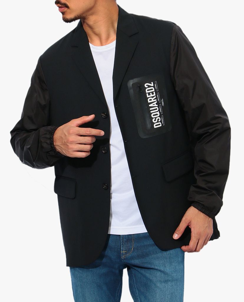 DSQUARED2 - Áo blazer nam Black Stretch