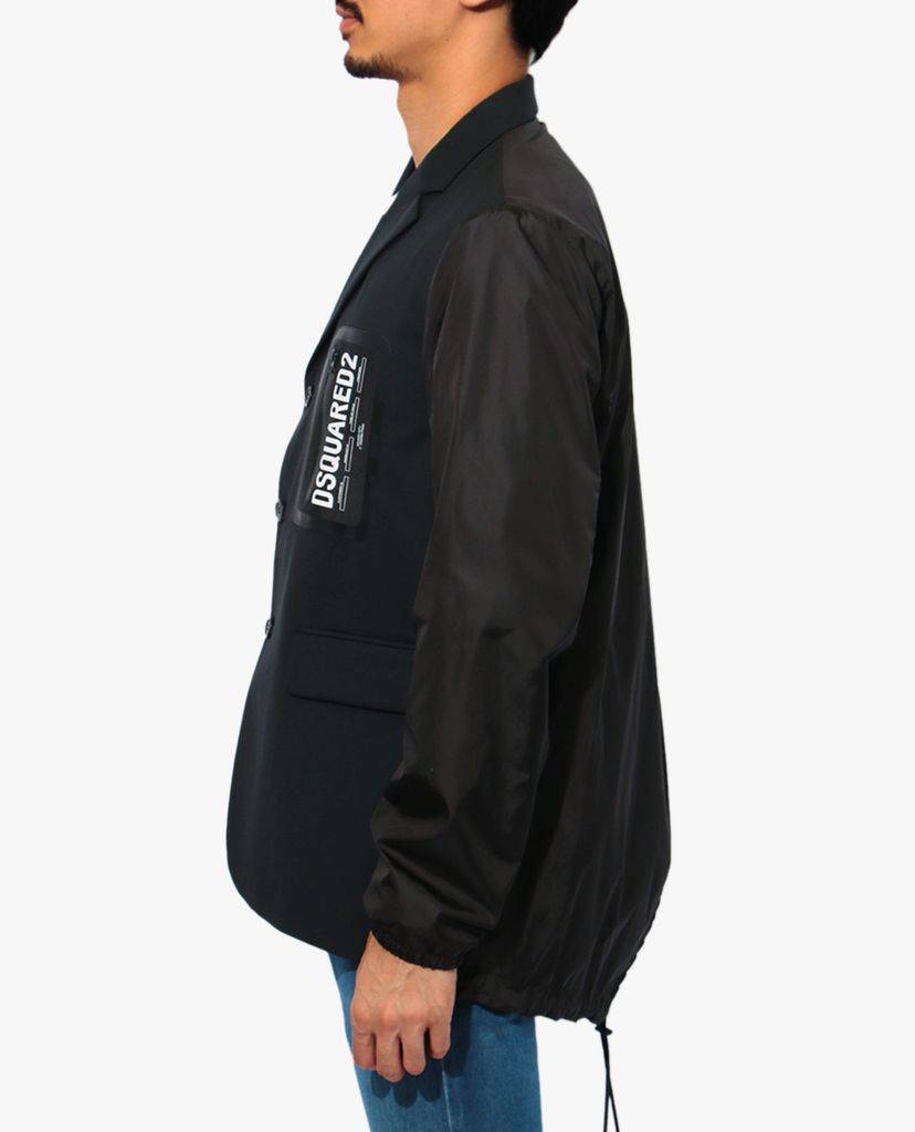 DSQUARED2 - Áo blazer nam Black Stretch