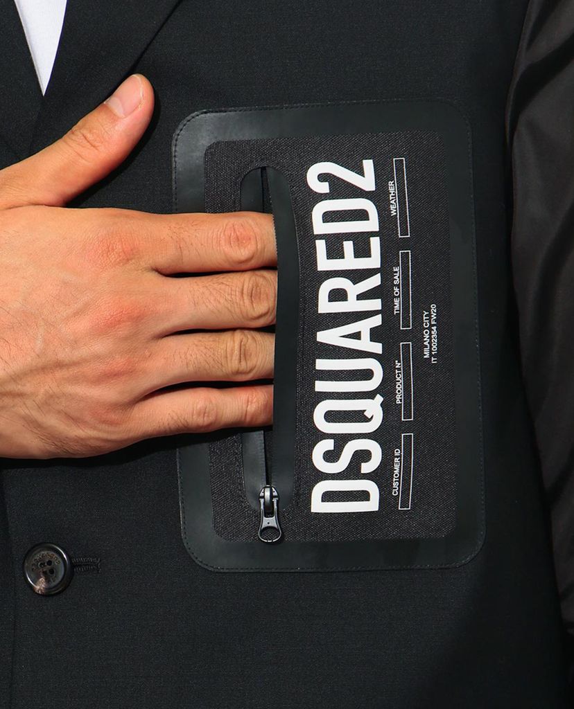 DSQUARED2 - Áo blazer nam Black Stretch