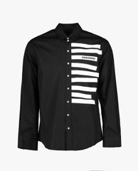 DSQUARED2 - Áo sơ mi nam cổ bẻ tay dài phối kẻ sọc thời trang