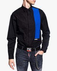 DSQUARED2 - Áo sơ mi nam tay dài cổ bẻ phom suông thời trang