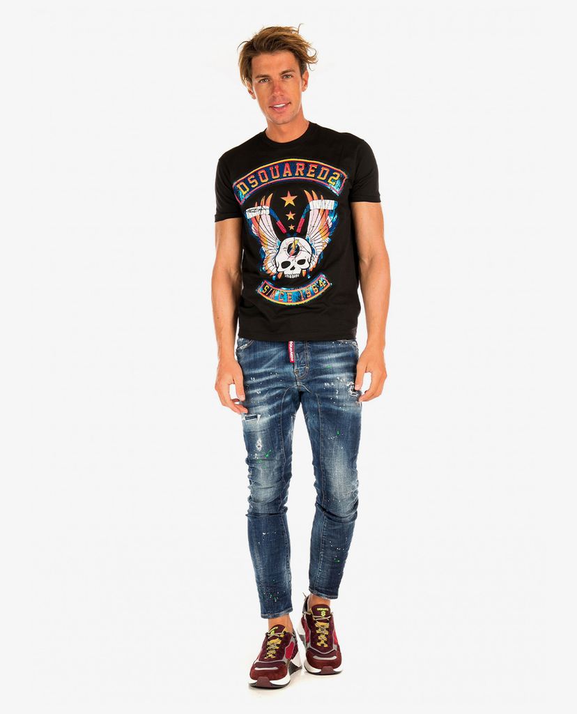 DSQUARED2 - Áo thun nam cổ tròn Since 1964