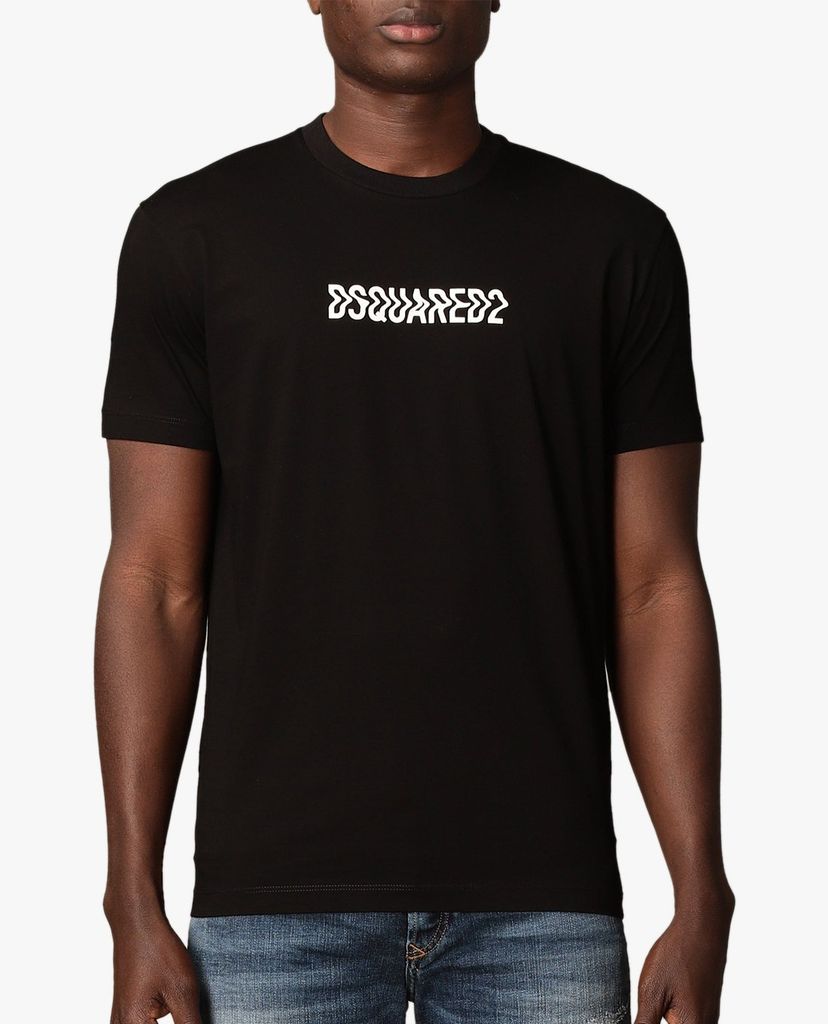DSQUARED2 - Áo thun nam ngắn tay cổ tròn phối logo hiện đại