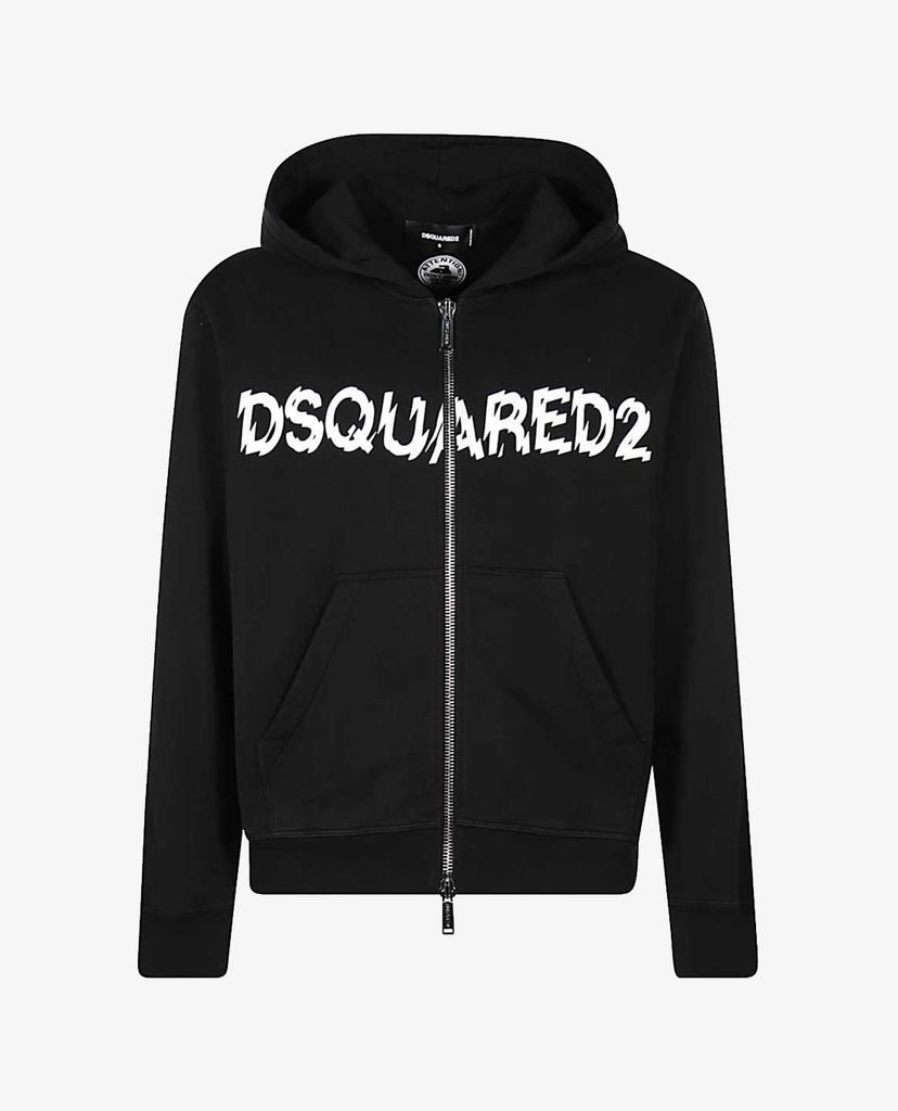 DSQUARED2 - Áo hoodie nam tay dài phối zip Cool Fit