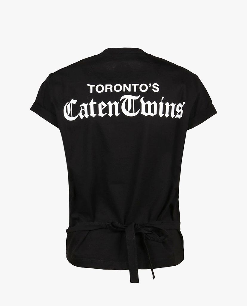 DSQUARED2 - Áo croptop nữ cột dây Caten Twins