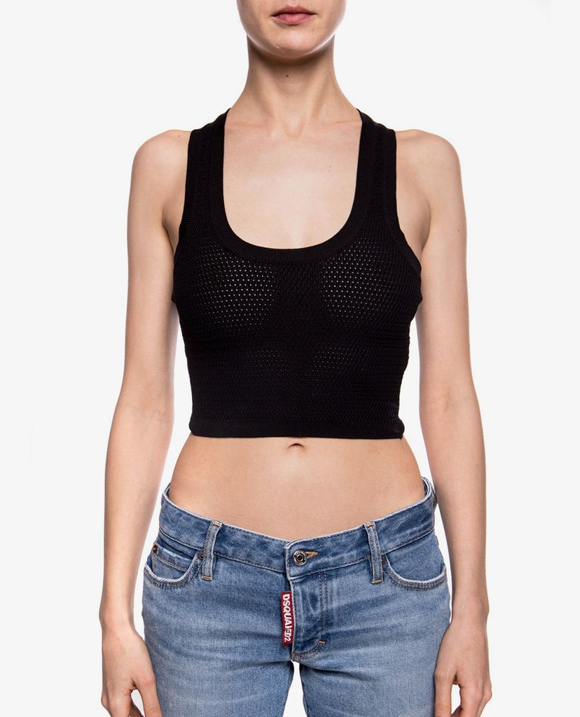 DSQUARED2 - Áo crop top nữ Knit Black