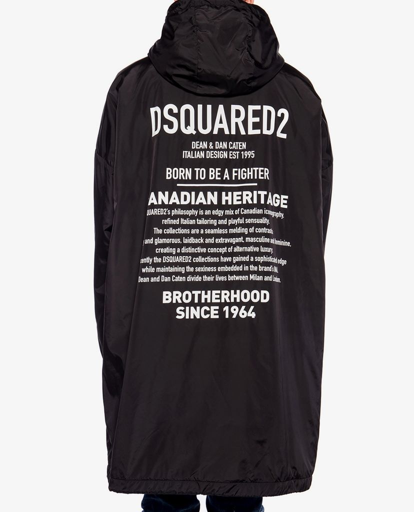 DSQUARED2 - Áo măng tô nam phom đứng Hooded