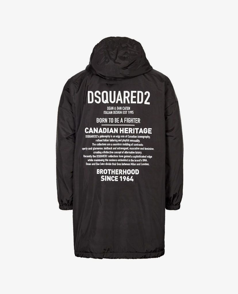 DSQUARED2 - Áo măng tô nam phom đứng Hooded