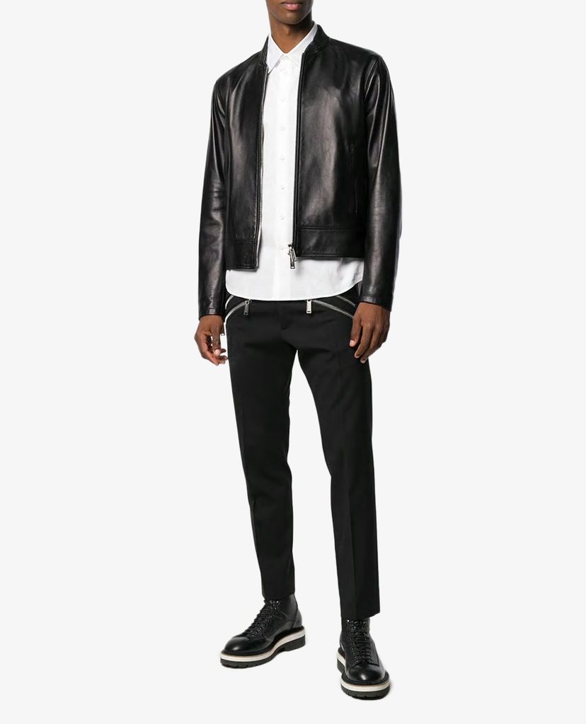 DSQUARED2 - Áo khoác da cổ điển Classic Leather