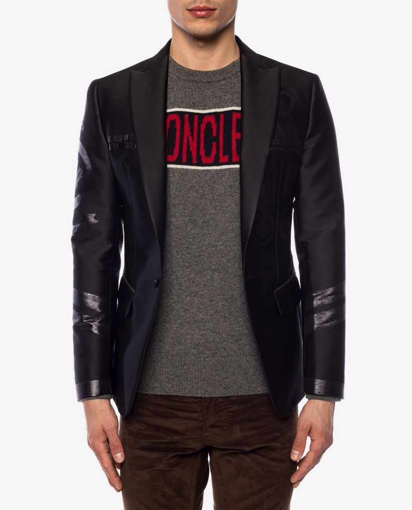 DSQUARED2 - Áo blazer nam tay dày dáng đứng PEAK LAPELS