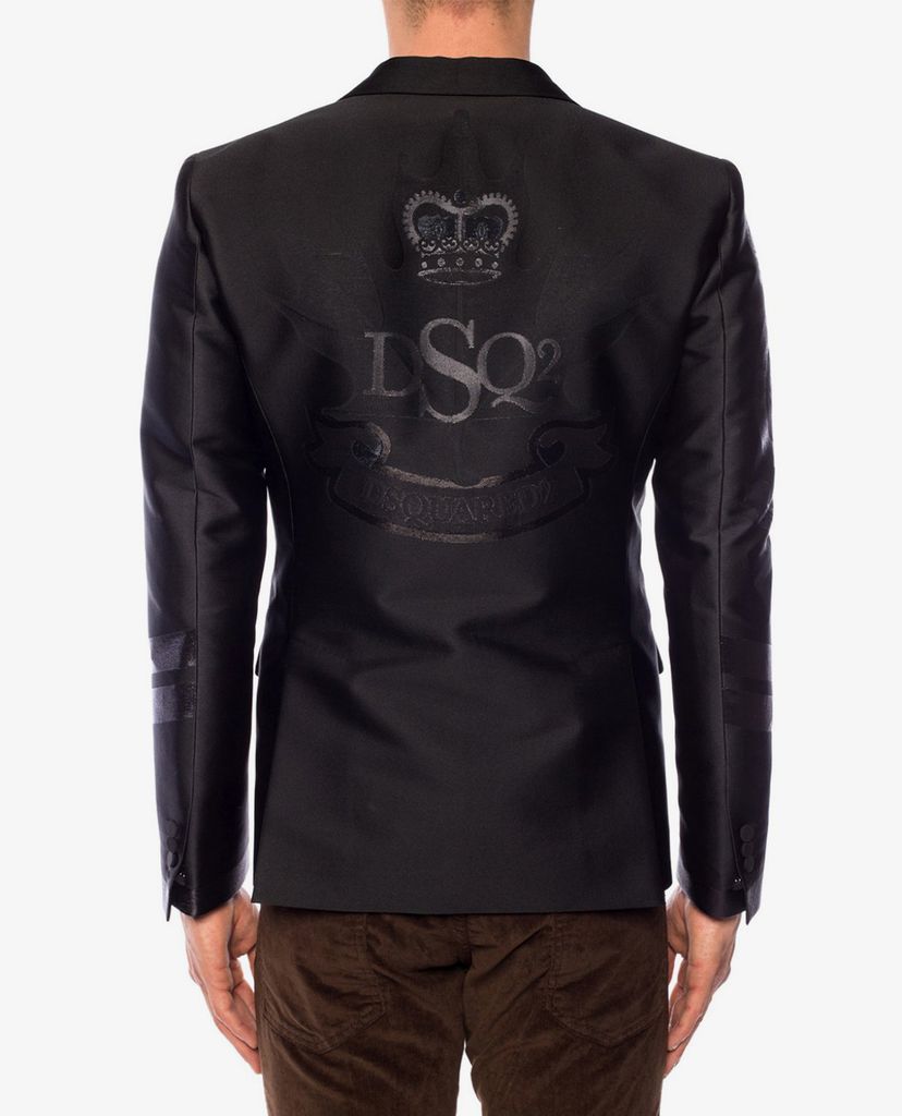 DSQUARED2 - Áo blazer nam tay dày dáng đứng PEAK LAPELS