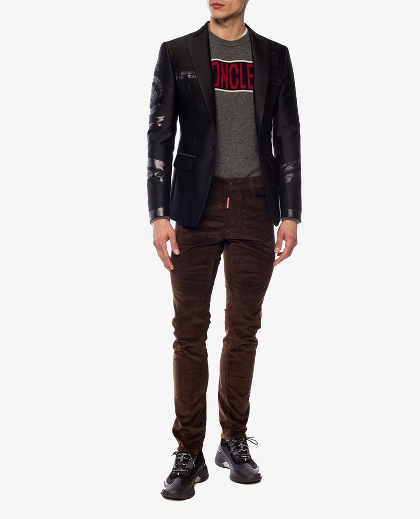 DSQUARED2 - Áo blazer nam tay dày dáng đứng PEAK LAPELS