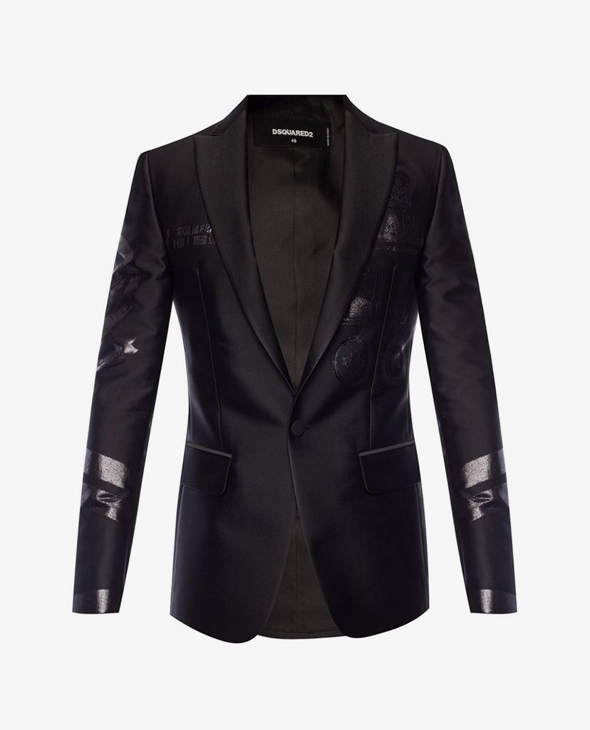 DSQUARED2 - Áo blazer nam tay dày dáng đứng PEAK LAPELS