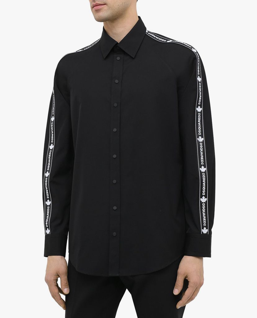 DSQUARED2 - Áo sơ mi nam tay dài Logo Tape