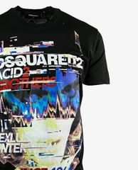 DSQUARED2 - Áo thun nam tay ngắn cổ tròn phối chữ Cool Fit
