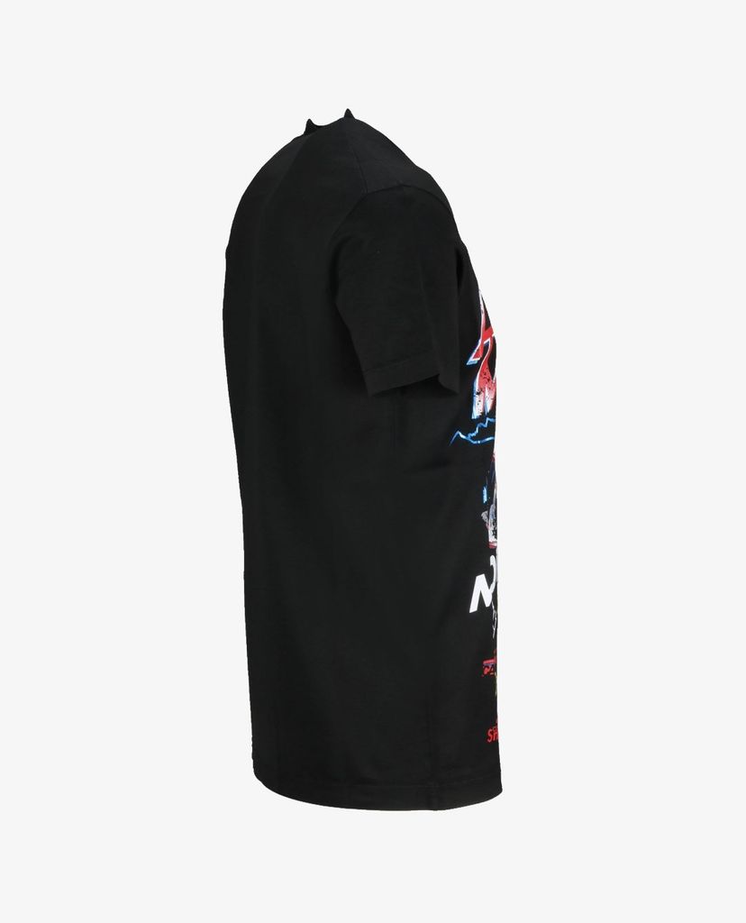 DSQUARED2 - Áo thun nam tay ngắn cổ tròn phối hình in độc đáo