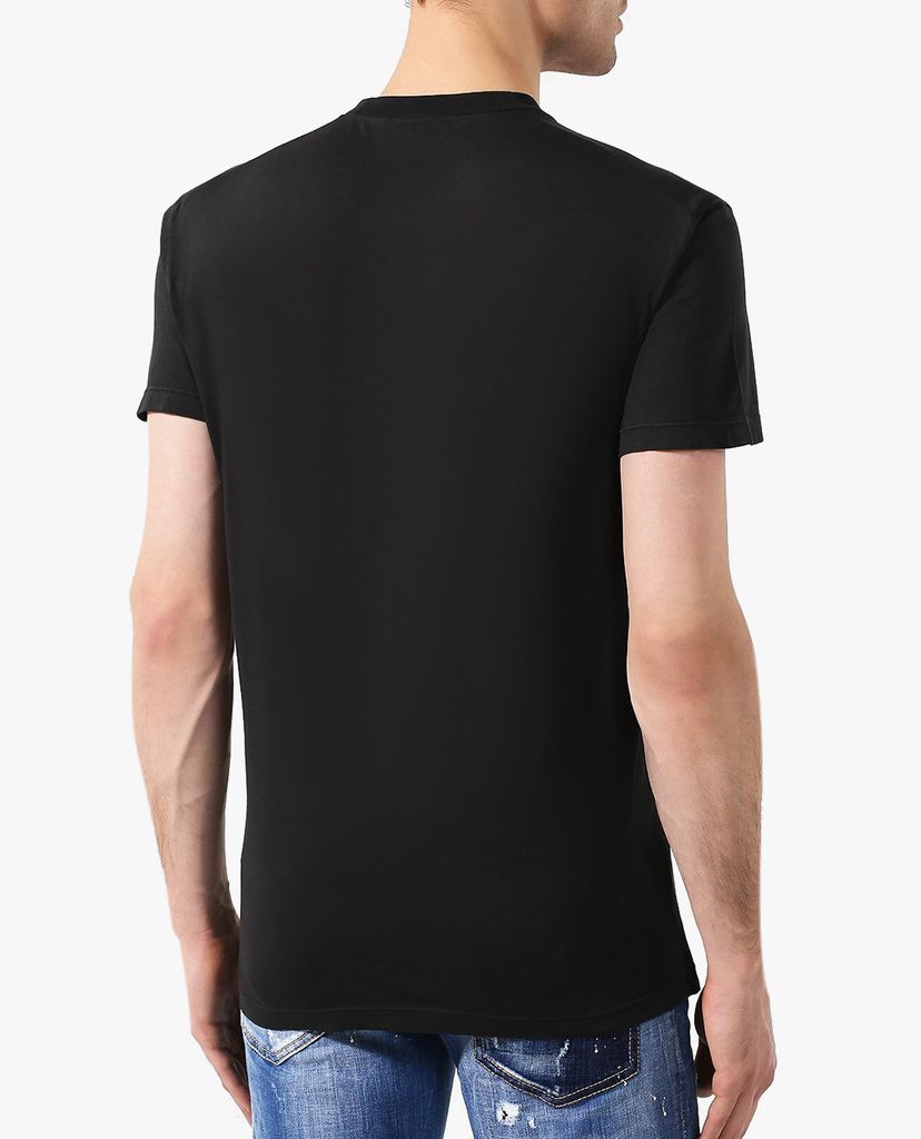 DSQUARED2 - Áo thun nam cổ tròn ngắn tay phối chữ in