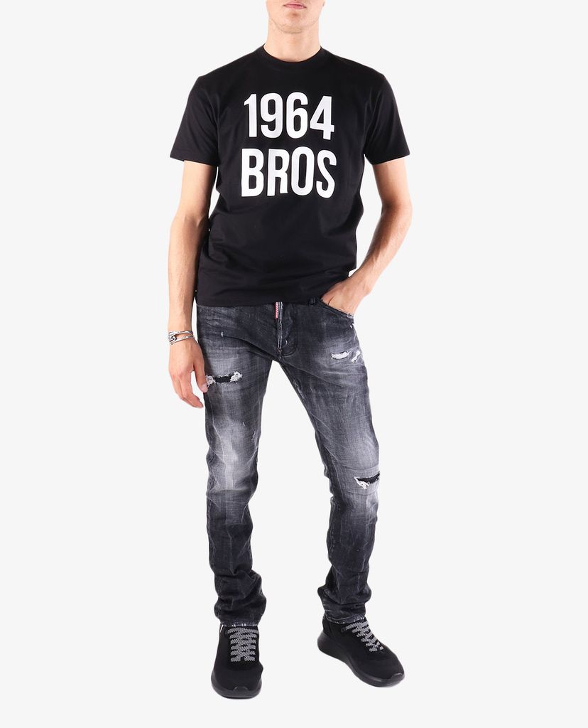 DSQUARED2 - Áo thun tay ngắn cổ tròn 1964 Bros Print
