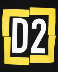 DSQUARED2 - Áo thun nam phom ôm cổ tròn phối logo D2