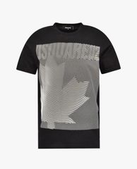 DSQUARED2 - Áo thun nam tay ngắn cổ tròn D2 Leaf Graphic