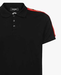 DSQUARED2 - Áo polo nam phom suông Leaf Tape