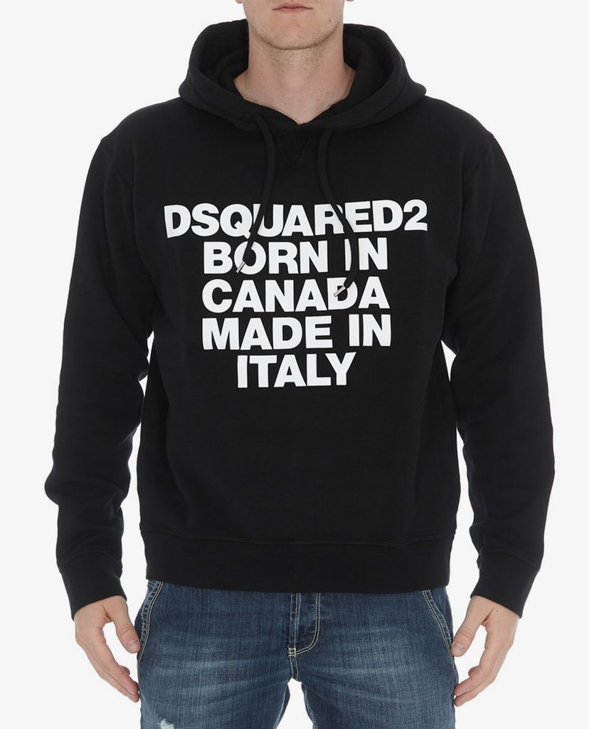 DSQUARED2 - Áo hoodie nam tay dài 'Born & Made' Logo