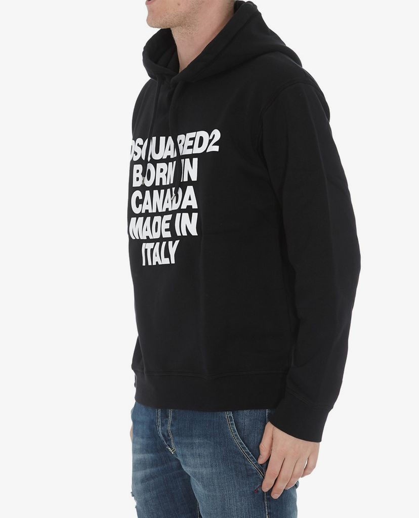 DSQUARED2 - Áo hoodie nam tay dài 'Born & Made' Logo