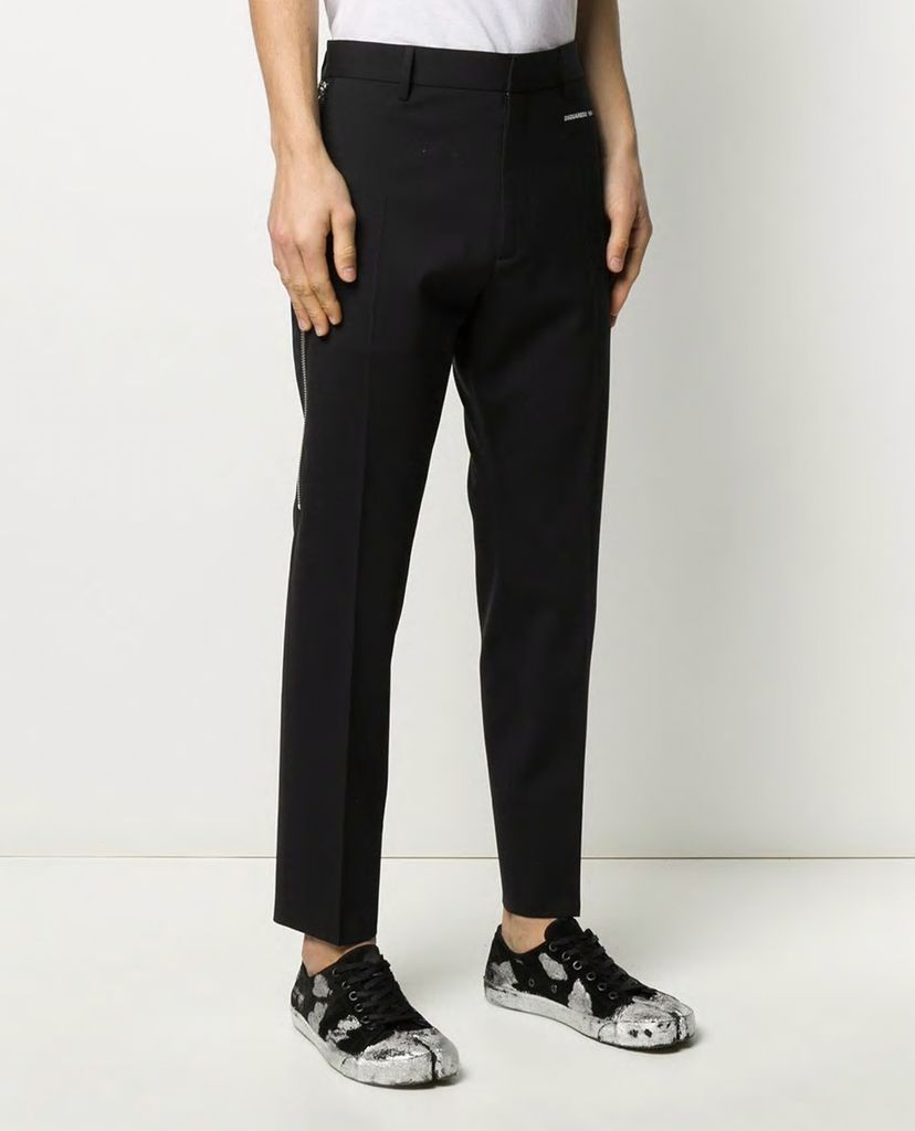 DSQUARED2 - Quần khaki nam ống suông Side-zip Tailored