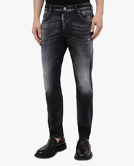 DSQUARED2 - Quần jeans nam denim wash bạc phom skinny thời trang