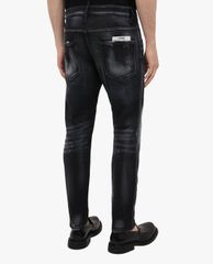 DSQUARED2 - Quần jeans nam denim wash bạc phom skinny thời trang