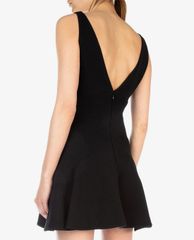 DSQUARED2 - Đầm mini sát nách Black Stretch Polyester Blend