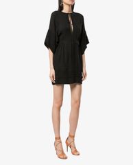 DSQUARED2 - Đầm mini tay ngắn cổ tròn thắt nơ Tied Neck Plain
