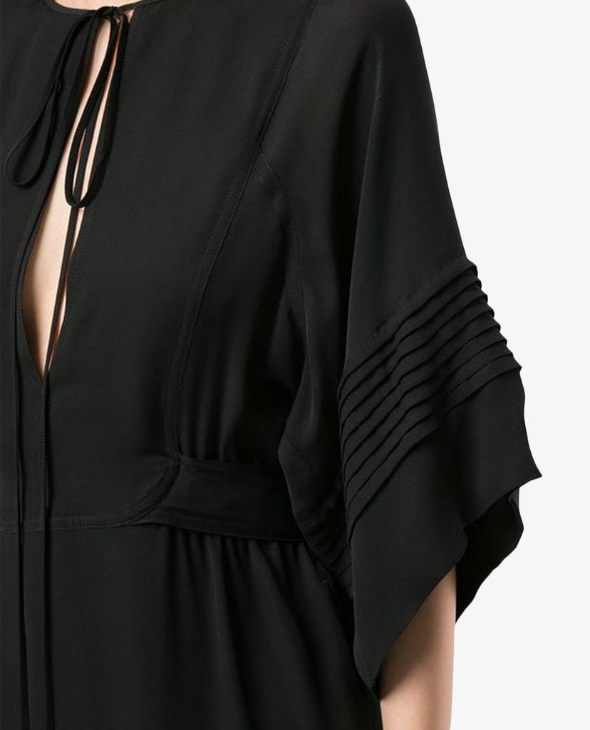 DSQUARED2 - Đầm mini tay ngắn cổ tròn thắt nơ Tied Neck Plain