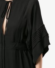 DSQUARED2 - Đầm mini tay ngắn cổ tròn thắt nơ Tied Neck Plain