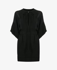 DSQUARED2 - Đầm mini tay ngắn cổ tròn thắt nơ Tied Neck Plain