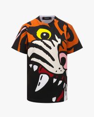DSQUARED2 - Áo thun nữ ngắn tay họa tiết hổ độc đáo