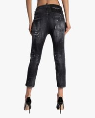 DSQUARED2 - Quần jeans nữ phom ôm wash bạc bụi bặm