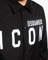 DSQUARED2 - Áo sơ mi nam phom suông tay dài Icon
