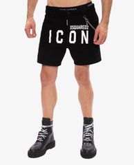 DSQUARED2 - Quần shorts nam ống rộng phối logo Dan Commando
