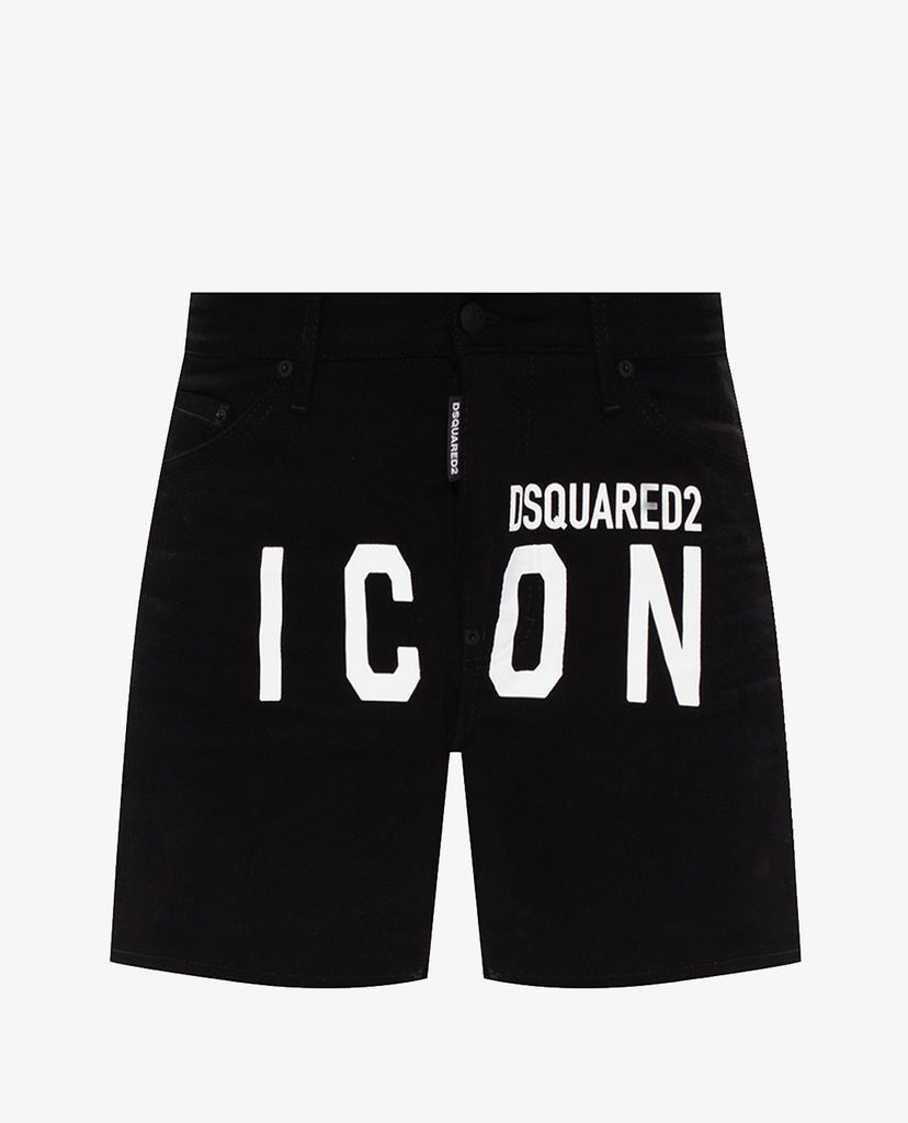 DSQUARED2 - Quần shorts nam ống rộng phối logo Dan Commando