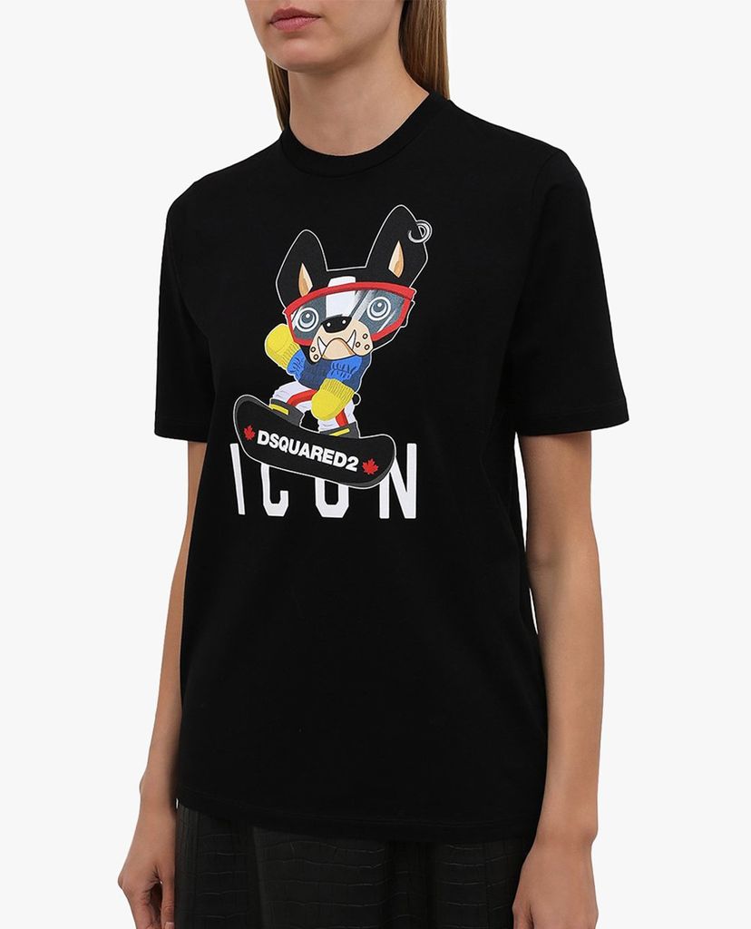 DSQUARED2 - Áo thun nữ ngắn tay cá tính Icon