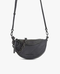 CHARLES & KEITH - Túi đeo vai yên ngựa có nếp nhăn hiệu ứng Nylon thời trang