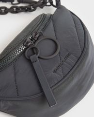 CHARLES & KEITH - Túi đeo vai yên ngựa có nếp nhăn hiệu ứng Nylon thời trang